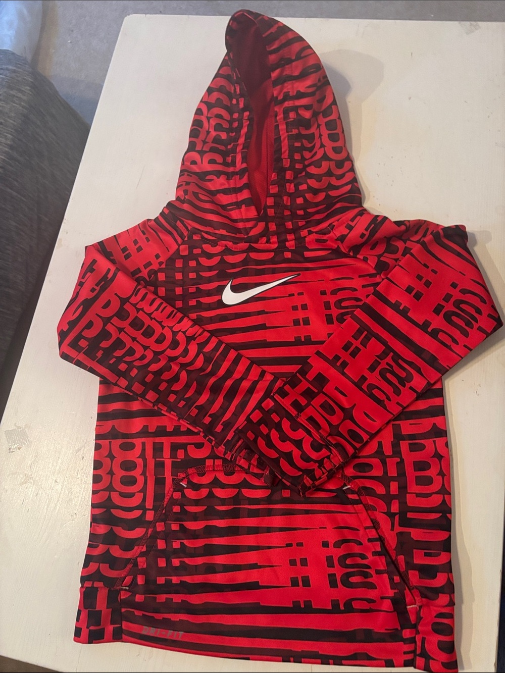 NWOT NIKE Kids Red and Black Hoodie